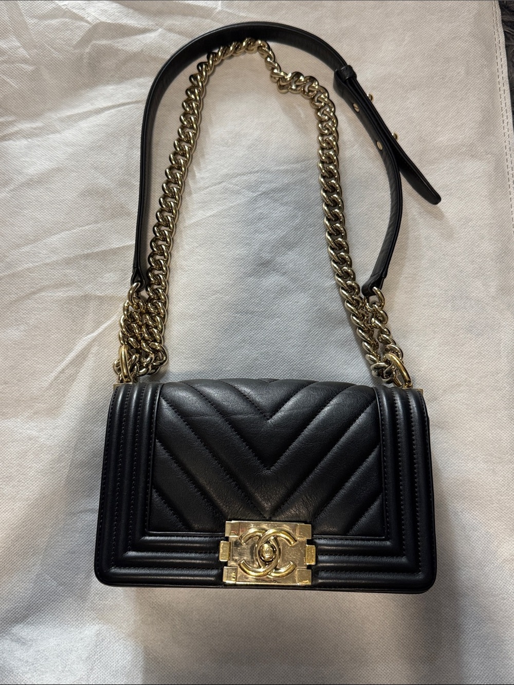 Chanel Chevron Leather Small Boy
Bag